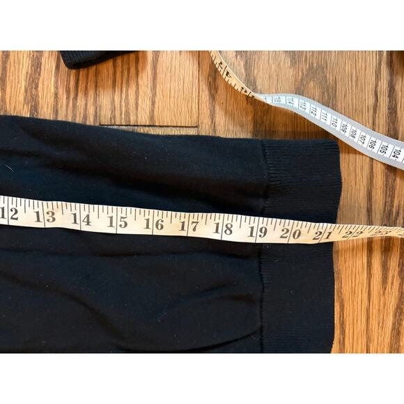 Michael Kors Full Zip Sweater Jacket Mens Size Medium Black Blade Collar Pockets - Picture 6 of 8